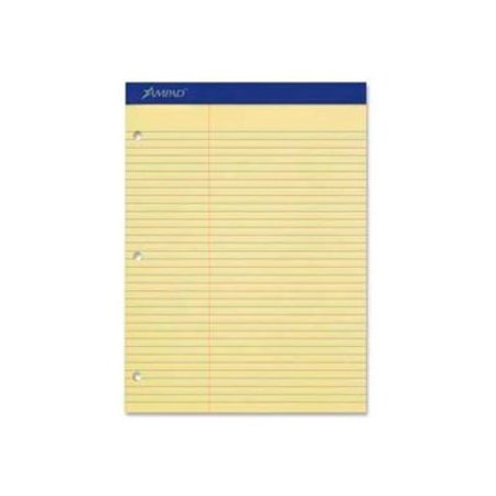 ESSELTE PENDAFLEX CORP. Esselte® Perforated Pad, 8-1/2" x 11-3/4", College Ruled, 3-Hole Punched, Canary, 100 Sheet/Pad 20245